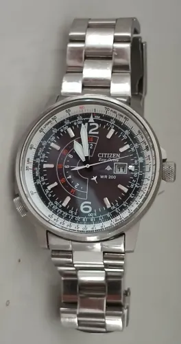 Lindo Relógio original antigo Citizen Ecodrive Aviador de coleção em estado impecável