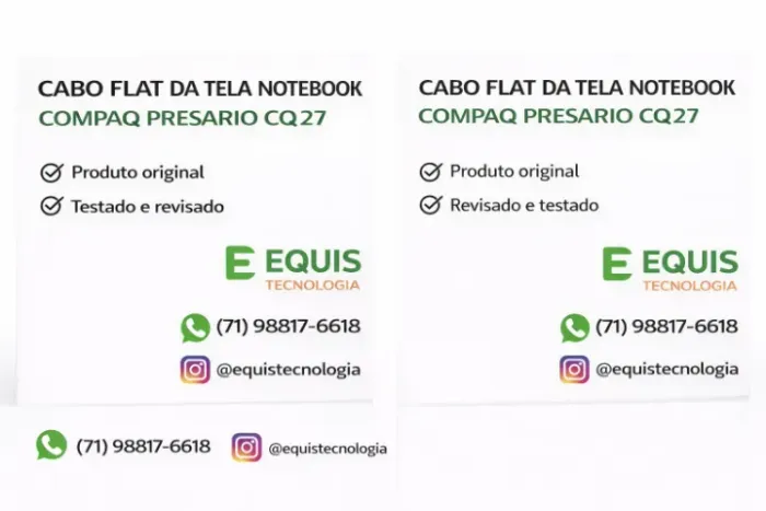 Cabo Flat da Tela Notebook Compaq Presario CQ-27