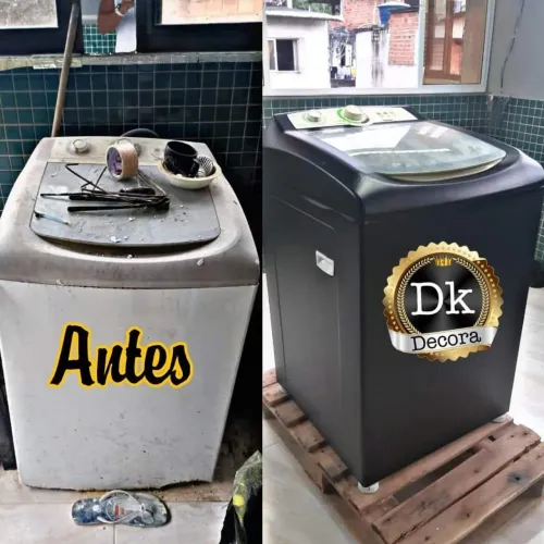 Máquina de Lavar Roupa - Transformada em Decor! 