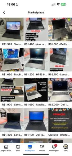 Notebook apartir de R$900 seminovos com garantia