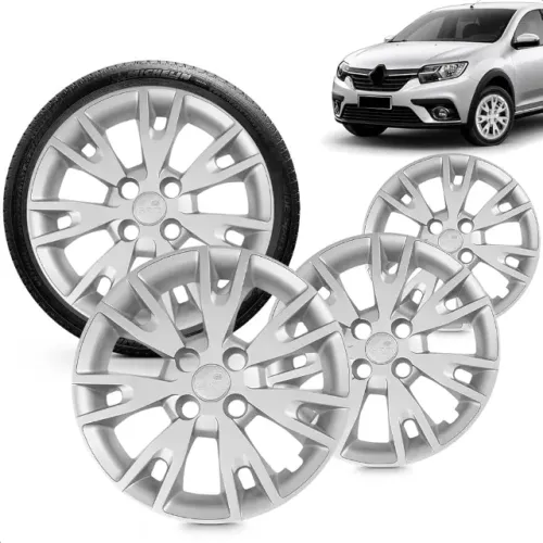Jogo de Calotas Aro 15 para o Renault Logan Sandero 2020 em diante