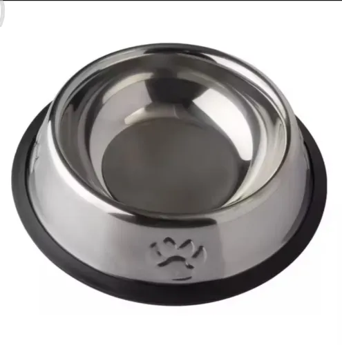 Comedouro ou Bebedouro Inox Base antiderrapante <br>