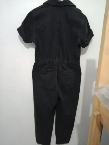 Macaquinha jeans preta tamanho G macaquinha feminina