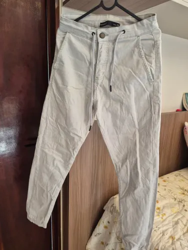 Calça adulto cinza claro tam 36