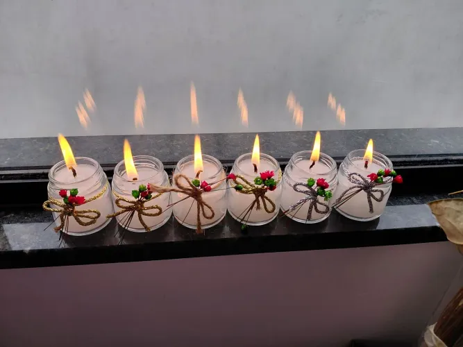 Velas para decoração de natal