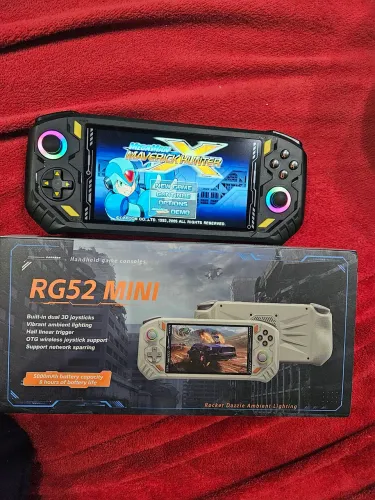 Console videogame portatil PSP PS1 SNES RG52 Mini Alta Potência Grande Bateria