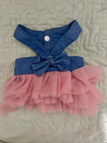 Roupa de pet Vestido jeans 
