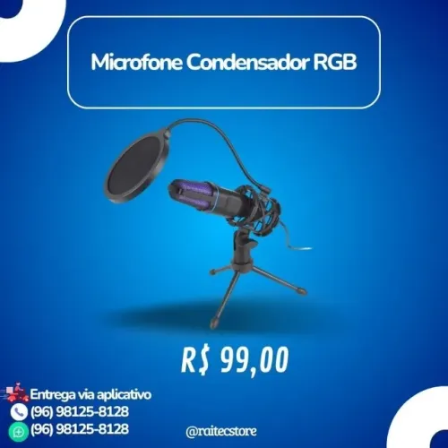 Microfone Gamer RGB