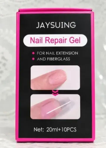 Gel para Unhas JAYSUING Nail Repair 20ml + 10 Fibras de Vidro