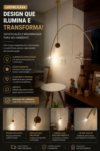 Lustre formato de flecha