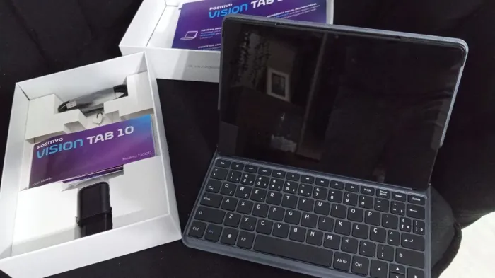 Tablet Positivo Vision Tab 10 4G Ram 128GB com Capa Teclado Octa-Core Bateria de 6000mAh <br>