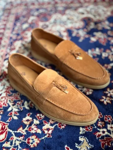 MOCASSIM LORO PIANA MARROM - TAM -38