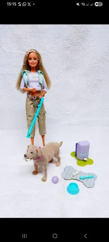 Barbie e Cachorrinho Tanner Original Mattel 2006 FUNCIONANDO