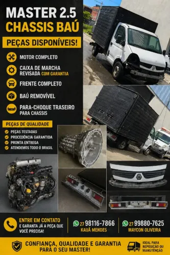 ? PEÇAS RENAULT MASTER 2.5 CHASSIS BAÚ 