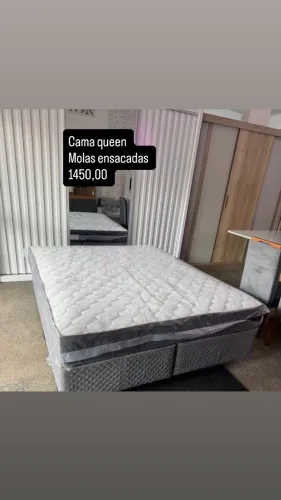 CAMA QUEEN MOLAS ENSACADAS - com base separada @@ 