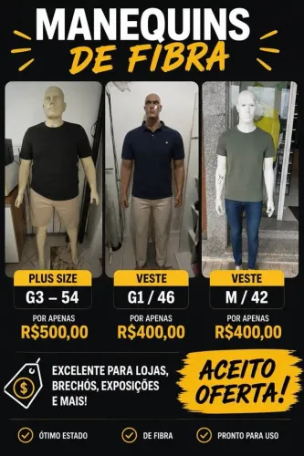 Manequim Masculino de Fibra