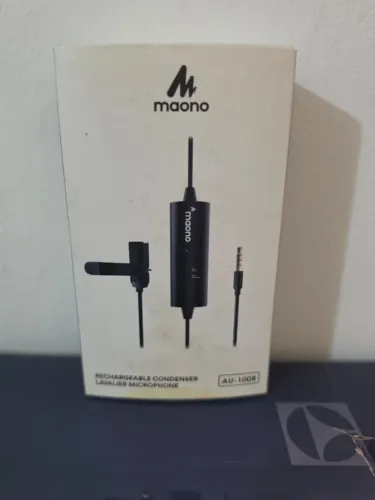 Microfone Maono de Lapela Recarregável AU-100R - lacrado - nota - garantia