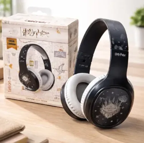 Headphone Sem Fio Bluetooth Harry Potter Letron Preto