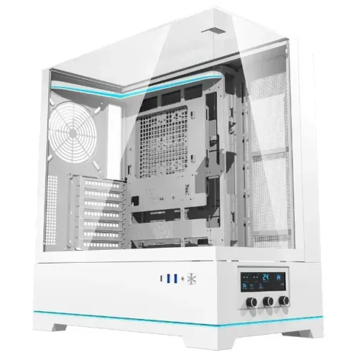 Gabinete Gamer darkFlash DY450 Pro ATX Branco | Vidro Temperado | RGB
