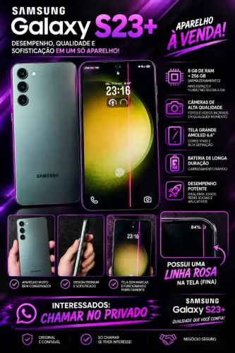 Samsung Galaxy S23+ 256GB Valor Negociável