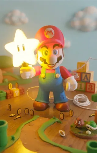 Abajur em led Super Mario