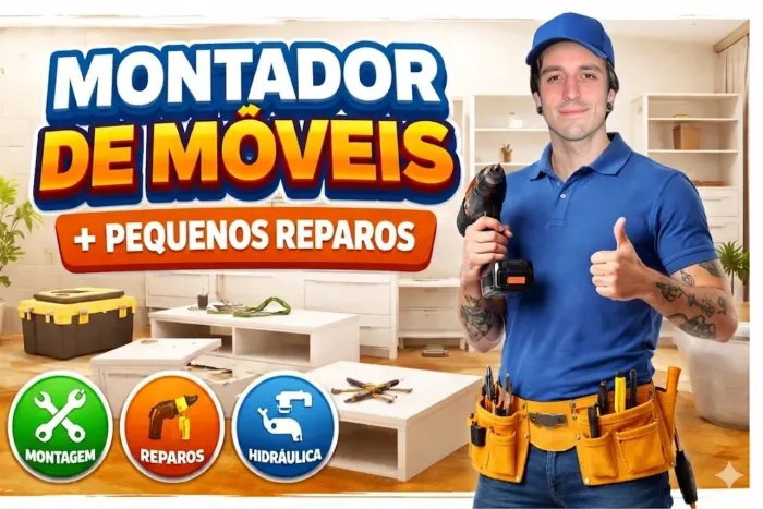 Montador de Móveis Profissional + Pequenos Reparos | Rápido e Seguro