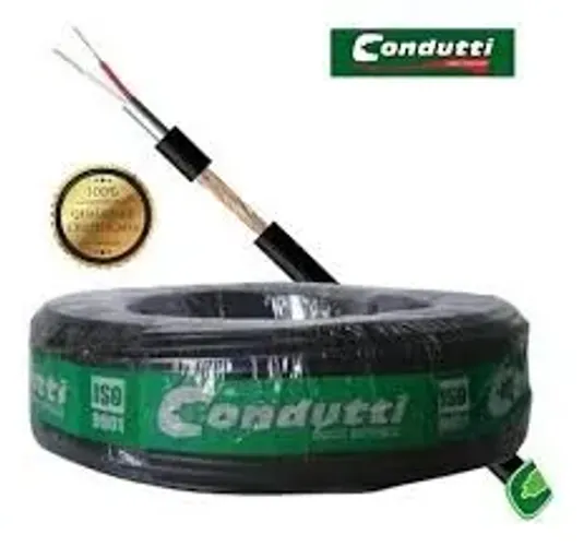 Cabo Microfone Stereo 2x0,14mm2 (26 Awg) Cor Preto Condutti