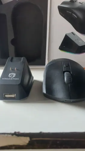 Mouse sem fio H'maston com carregador de bateria