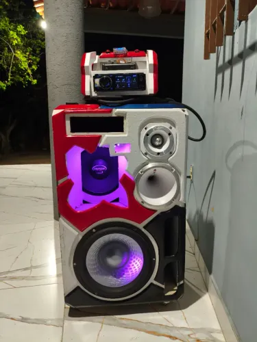 Caixa BOB com Rack e microfones