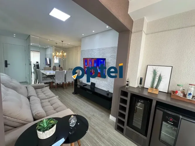 Apartamento mobiliado à venda em Santo André com 2 dormitórios, suíte, lavabo e 1 vaga