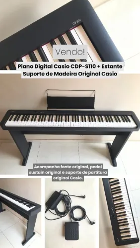Piano Digital Casio CDP- S110 + Estante original Casio