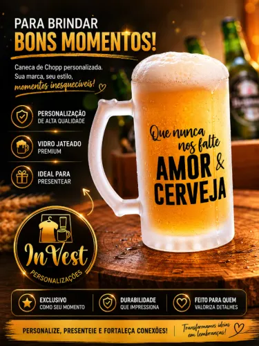 COPO DE CHOPP VIDRO JATEADO 