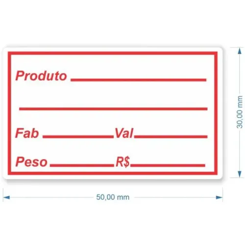 Etiqueta Validade/Fabricacao c/100 Etiq - Grespan