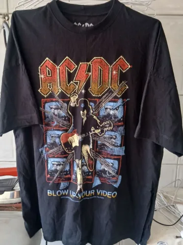 CAMISA ACDC BLOW UP YOUR VIDEO PRETA TAM. G FRETE GRATIS