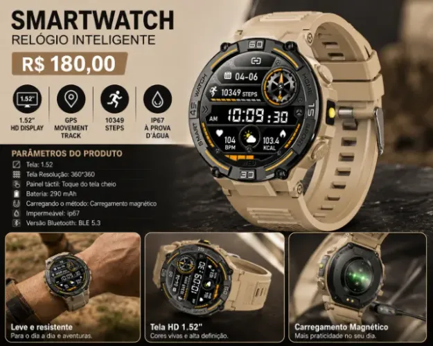 Smartwatch Vários Modelos, A Partir de R$ 140,00