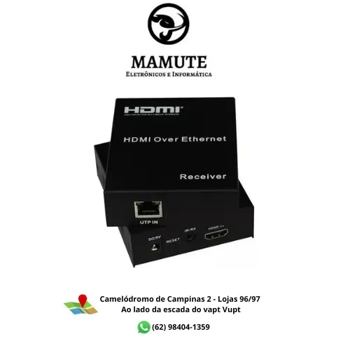 Extensor Hdmi 120 metros Cat5 Cat6 Tx Rx