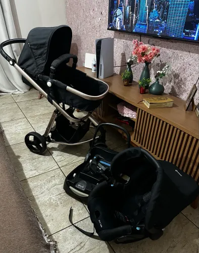 Travel System Safety 1st, Mobi Trio, 0 a 15kg, Rose