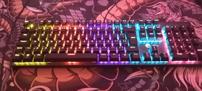 Teclado gamer Ninja semi mecânico switch azul