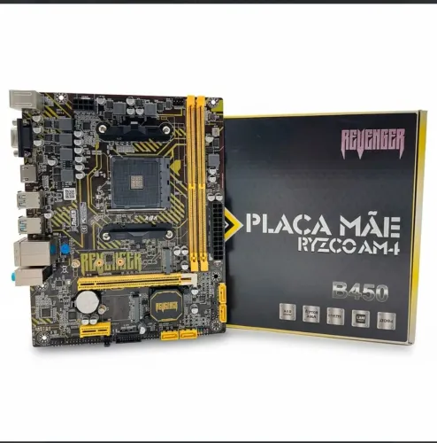 Placa Mãe Revenger B-450, Socket Amd Am4, Chipset B450, Ddr4, HDMI