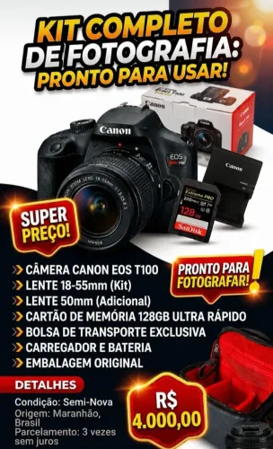 Vende-se câmera fotográfica canon
