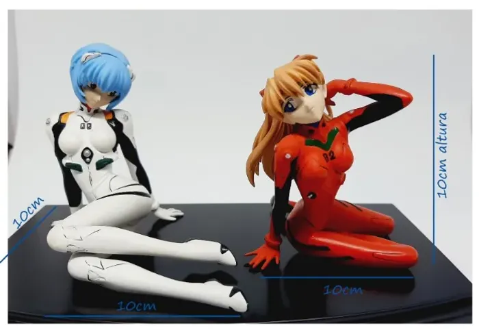 2 figuras Evangelion Rei e Asuka - Garage Kit Sega em resina