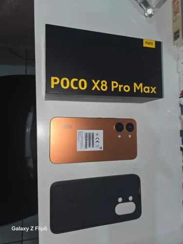 POCO X8 PRO MAX 12RAM/512G ORANGE 100W TODOS OS ACESSÓRIOS E NF