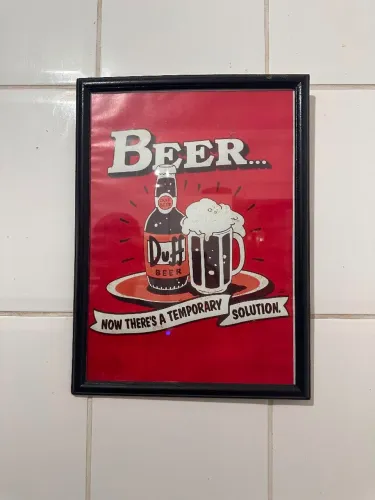 Quadro Decorativo Duff Beer - Vidro | 33 x 45 cm