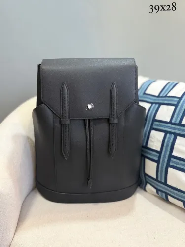 Mochila Mont Blanc couro preto