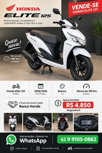 Ágio Honda Elite 125 2026