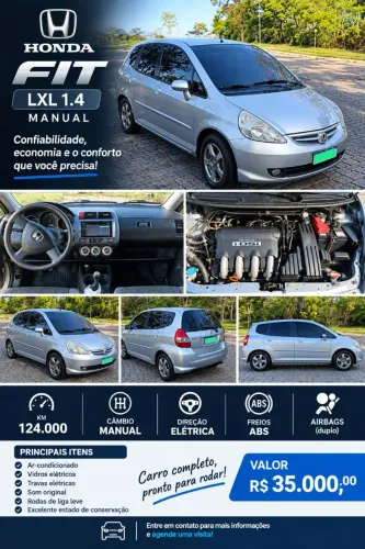 Honda Fit LXL 1.4/ 1.4 Flex 8v/16v 5P Mec. 2008