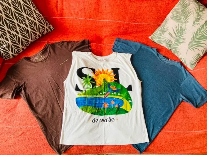 CAMISAS CASUAIS VARIADAS (3 PEÇAS)