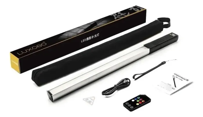 Bastão Led Rgb Luxceo Q508a Profissional Com Controle Remoto<br>
