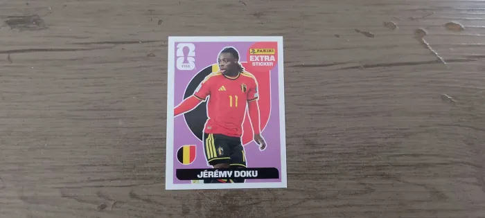 Figurinha extra sticker regular Jeremy doku