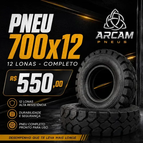 Pneu 700x12 - Completo ( acompanha câmara de ar e protetor)